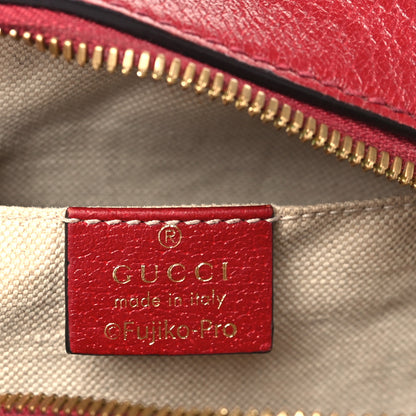 Gucci X DORAEMON Mini Vintage GG Supreme Monogram Shoulder Bag Beige Cherry Red 6 of 11