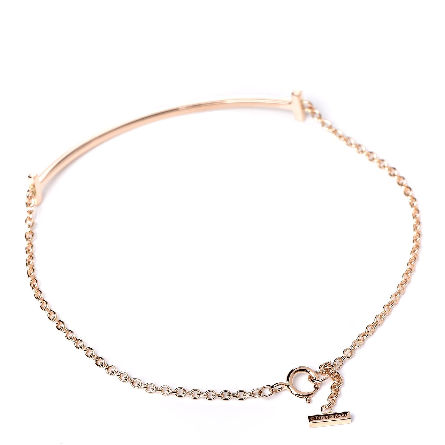 Tiffany 18K Rose Gold T Smile Bracelet 3 of 7