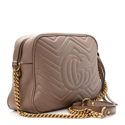 Gucci Calfskin Matelasse Medium GG Marmont Chain Shoulder Bag Porcelain Rose 3 of 11