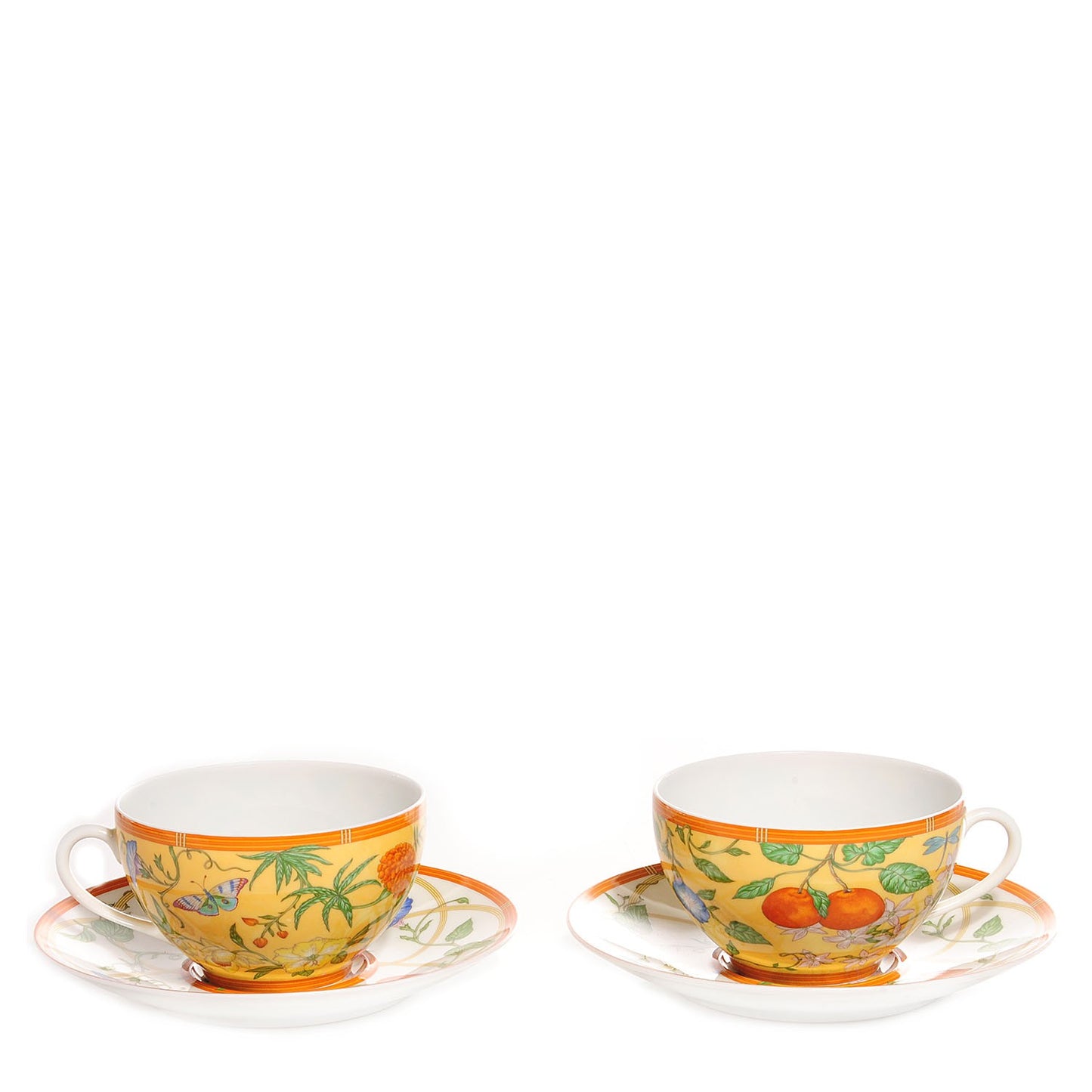 Porcelain La Siesta Breakfast Cup And Saucer Set Of 2