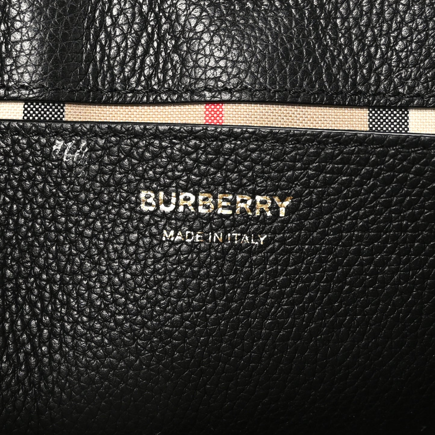 Grainy Calfskin Vintage Check Note Crossbody Bag Black