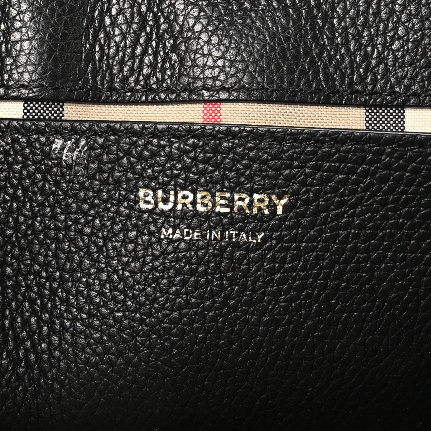 Burberry Grainy Calfskin Vintage Check Note Crossbody Bag Black 6 of 9
