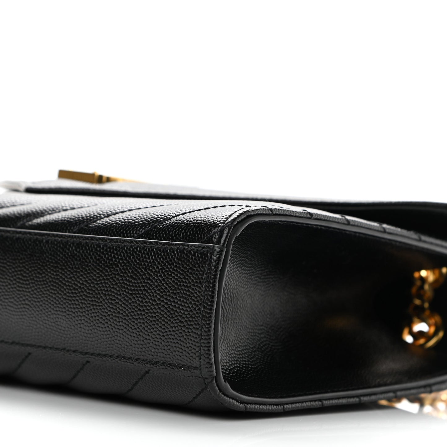 Grain De Poudre Matelasse Chevron Medium Monogram Satchel Black
