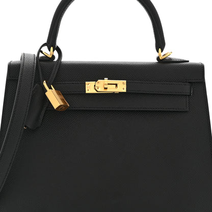 Hermes Epsom Kelly Sellier 25 Black 8 of 11