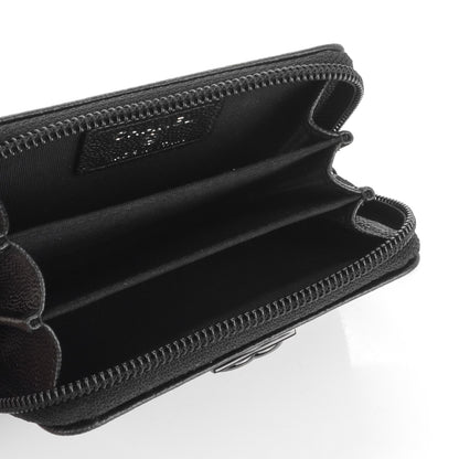 Chanel Caviar Quilted Boy Zip Around Coin Purse Wallet So Black 5 of 7