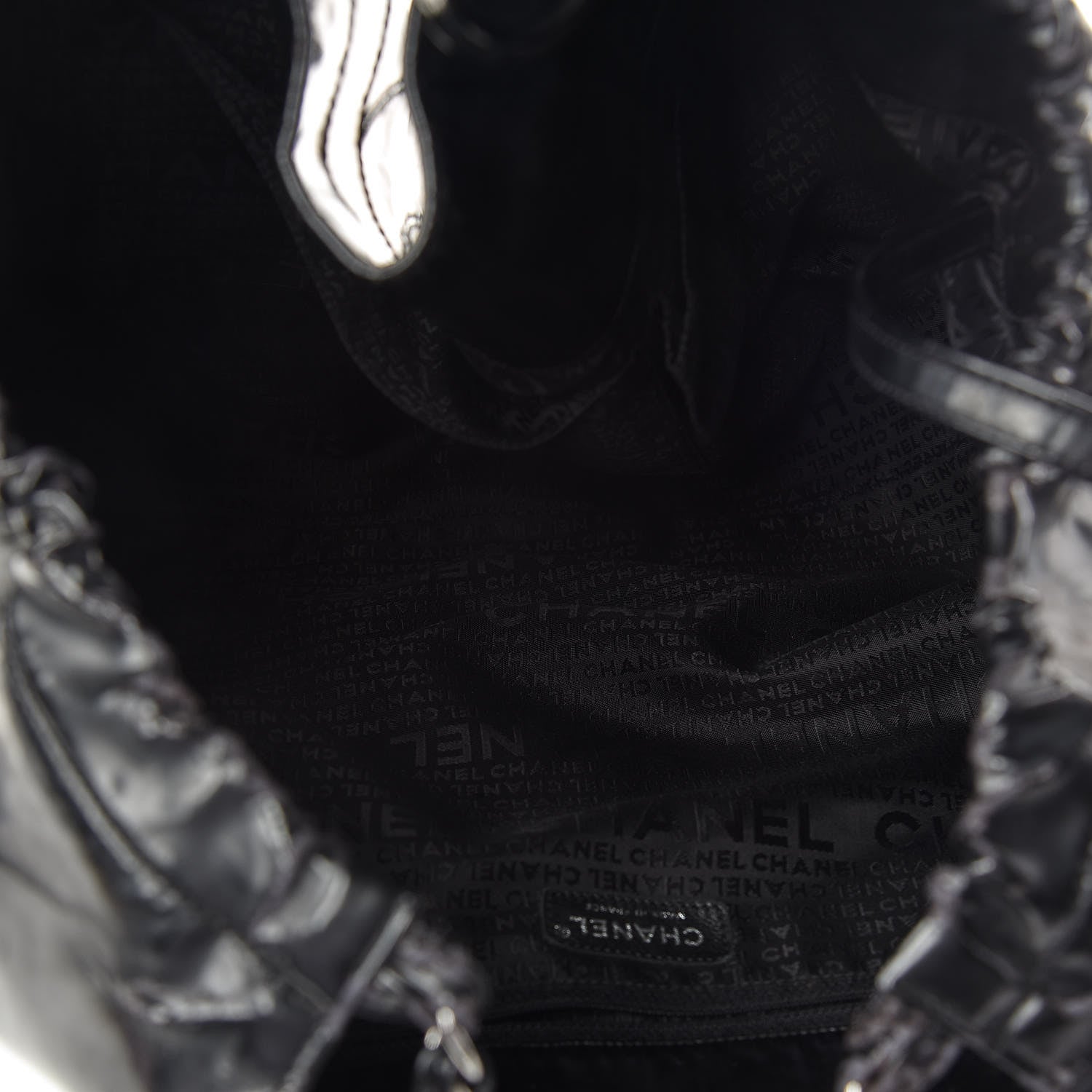 Chanel Vinyl XL Coco Cabas Black 6 of 22