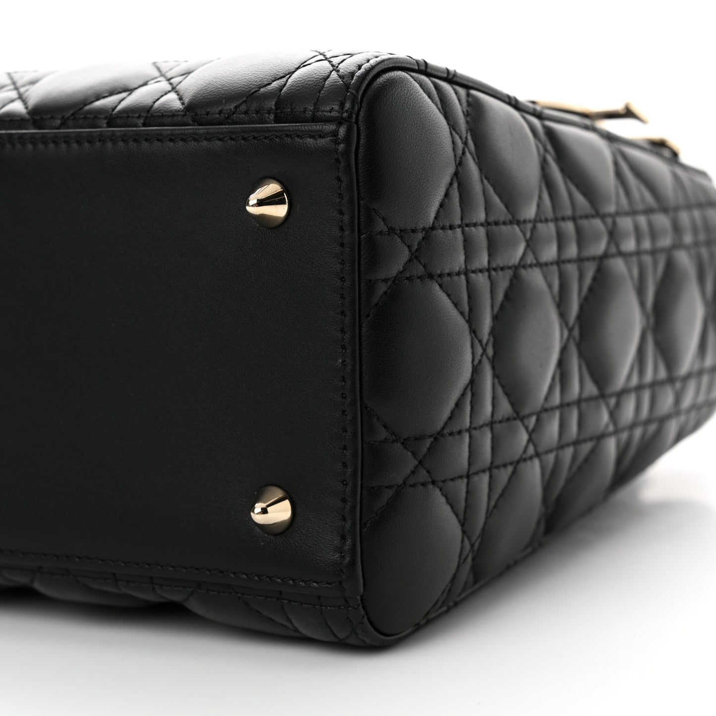 Lambskin Cannage Medium Lady Dior Black