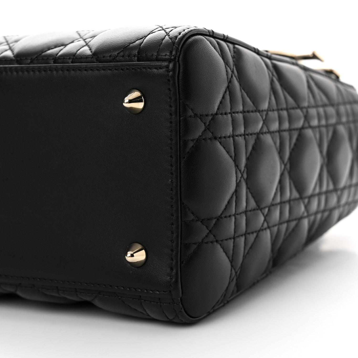 Christian Dior Lambskin Cannage Medium Lady Dior Black 11 of 16
