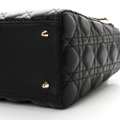 Christian Dior Lambskin Cannage Medium Lady Dior Black 11 of 16