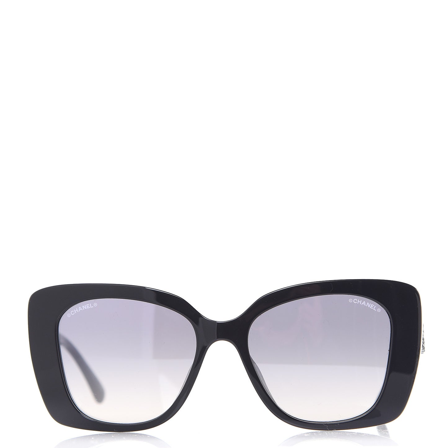 Acetate Strass Square Sunglasses 5422 Black