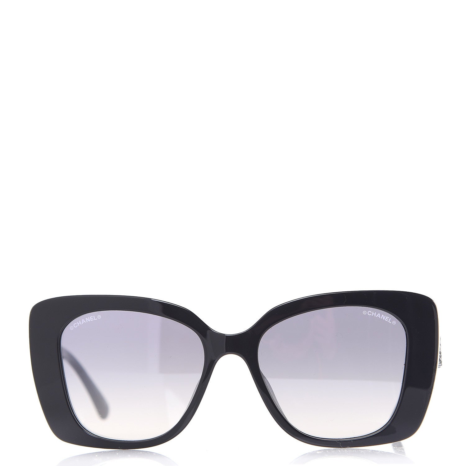 Chanel Acetate Strass Square Sunglasses 5422 Black 4 of 8