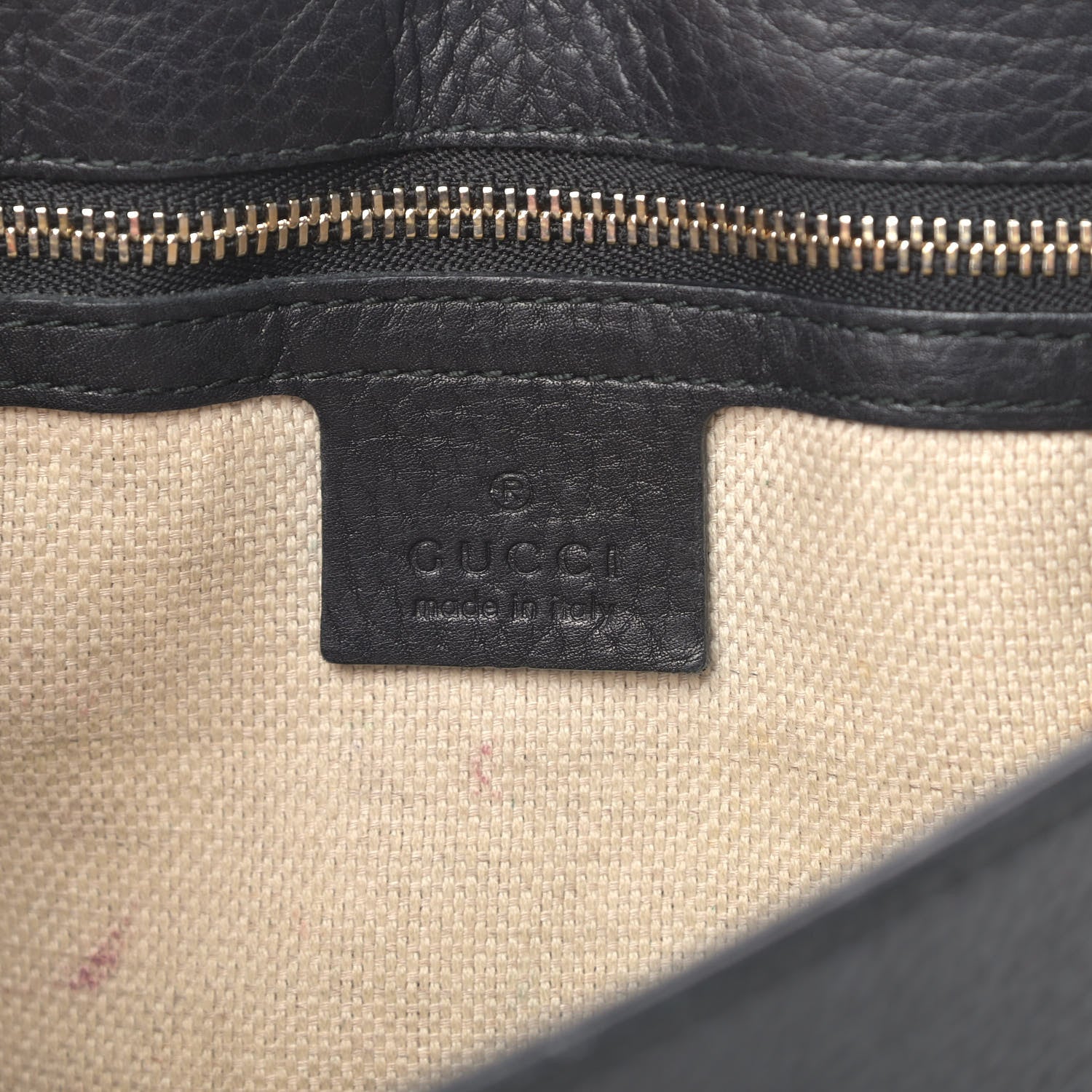 Gucci Pebbled Calfskin Medium Soho Flap Crossbody Black 8 of 21