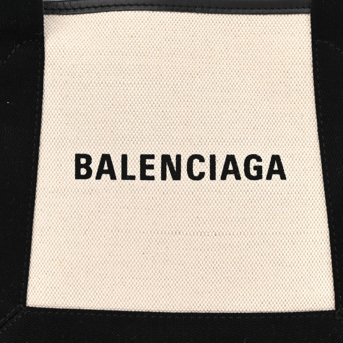 Cotton Canvas Calfskin Navy Cabas XS Natural Black