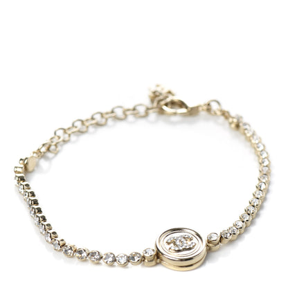 Chanel Crystal CC Chain Bracelet Gold 1 of 4
