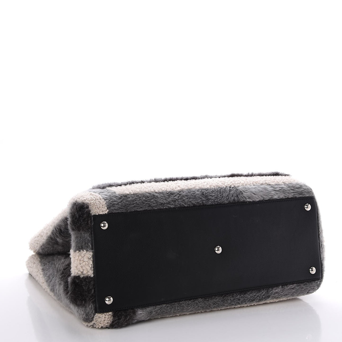 Shearling Large 2Jours Tote Light Blue Grey