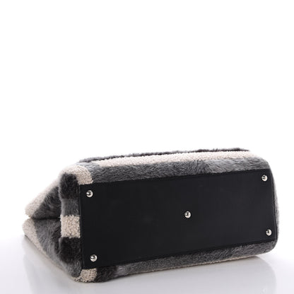 Fendi Shearling Large 2Jours Tote Light Blue Grey 4 of 7