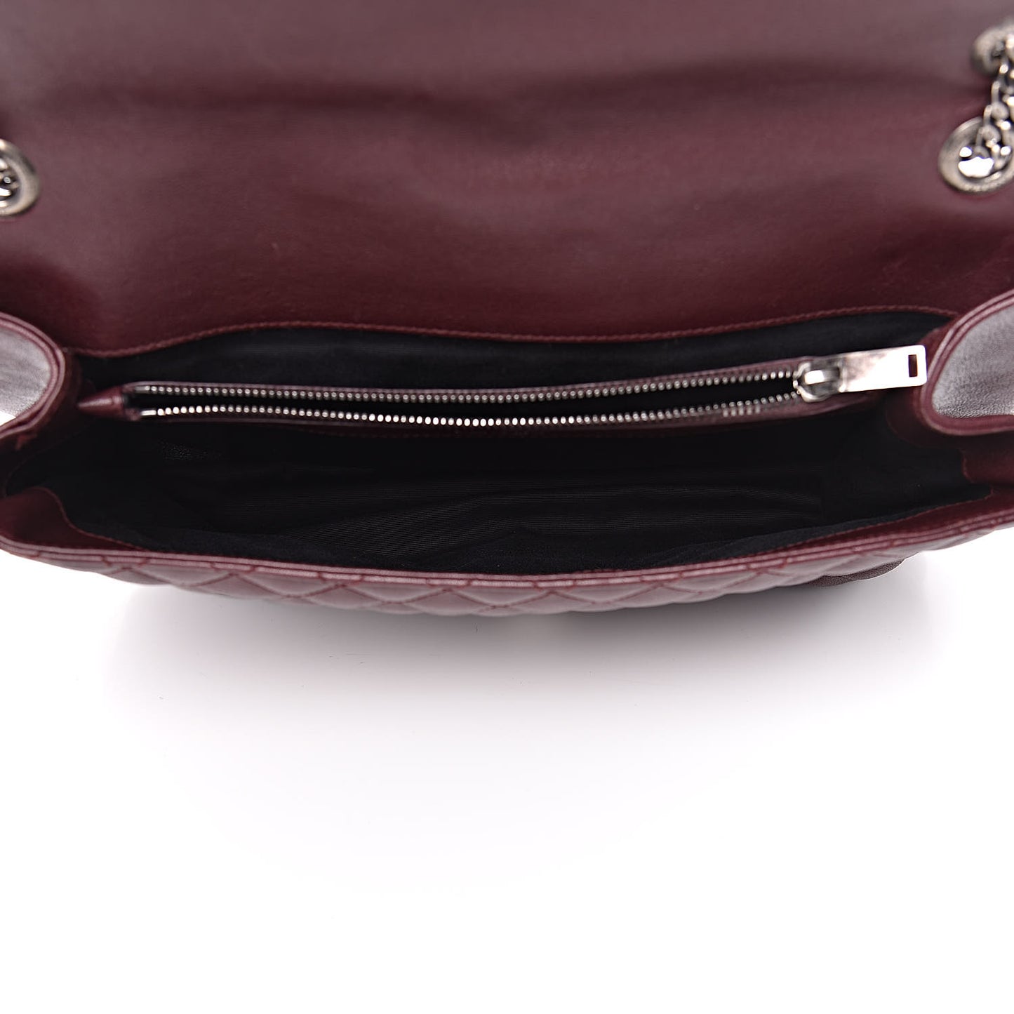 Calfskin Mixed Matelasse Triquilt Large Monogram Envelope Satchel Bordeaux