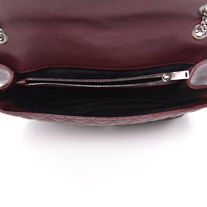 Saint Laurent Calfskin Mixed Matelasse Triquilt Large Monogram Envelope Satchel Bordeaux 5 of 34
