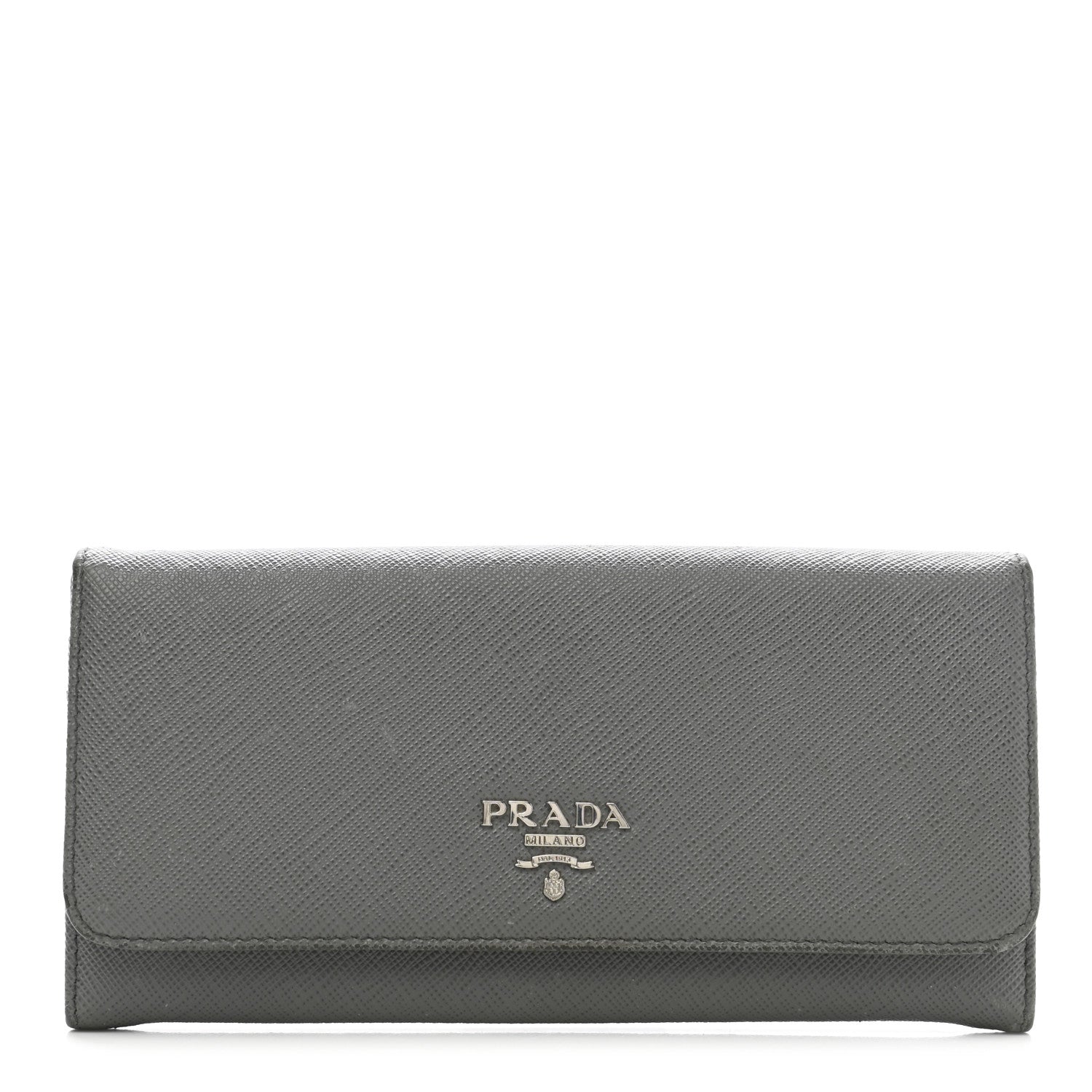 Prada Saffiano Metal Continental Flap Wallet Marmo 1 of 10
