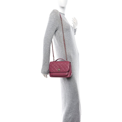 Chanel Caviar Quilted Medium Business Affinity Flap Dark Pink 2 of 11