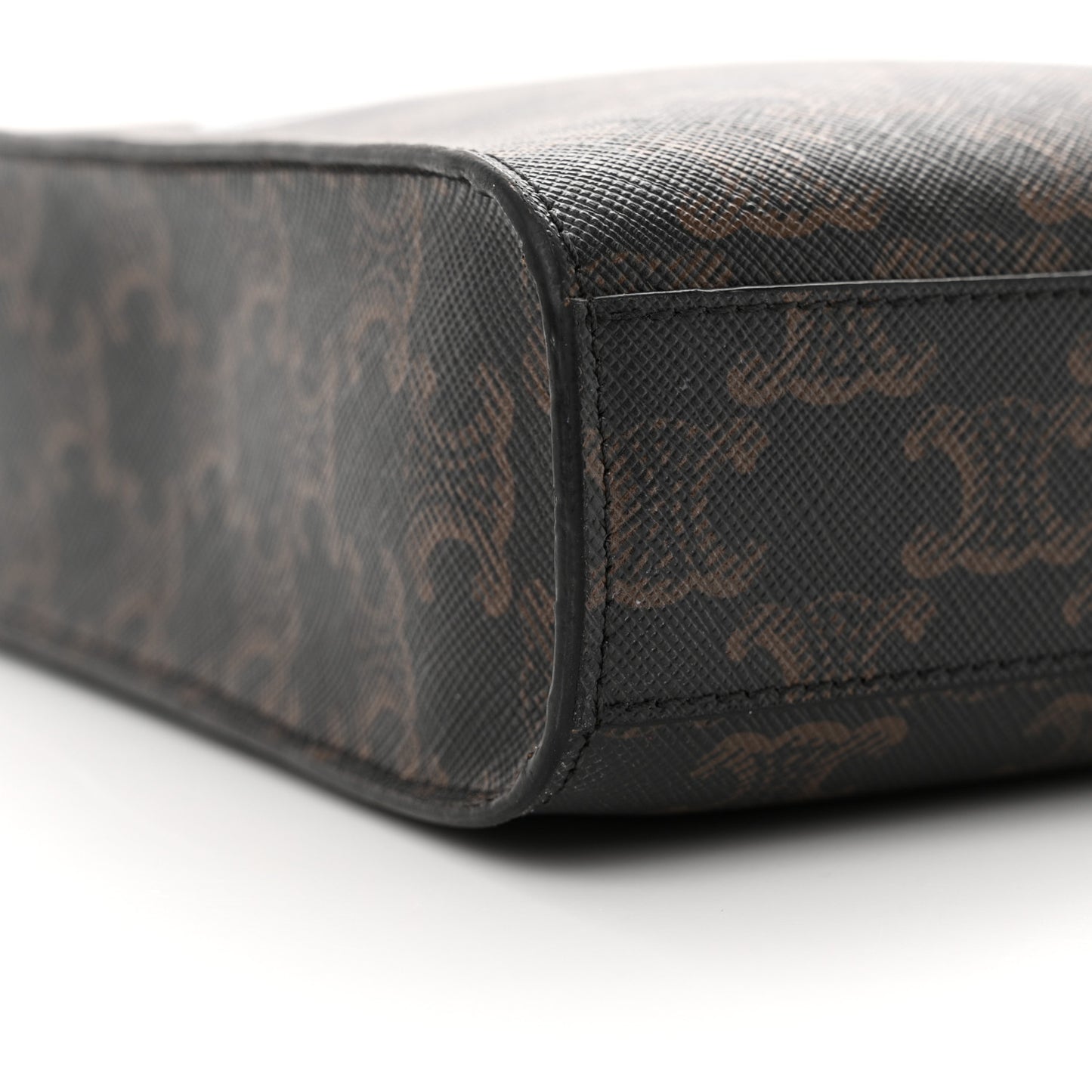 Triomphe Canvas Calfskin Mini Vertical Cabas Tan