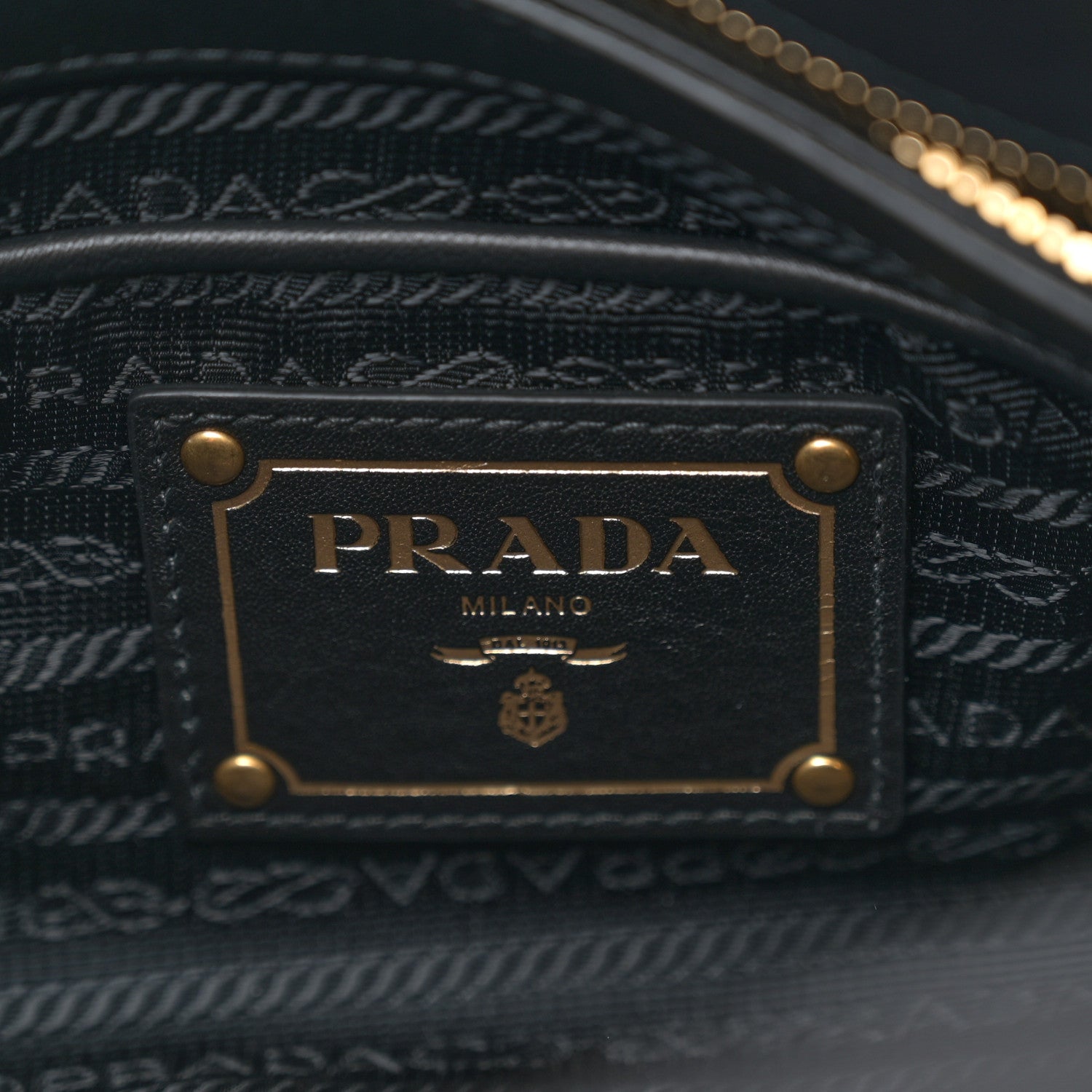 Prada Tessuto Nylon Soft Calfskin Shopping Satchel Black 6 of 10