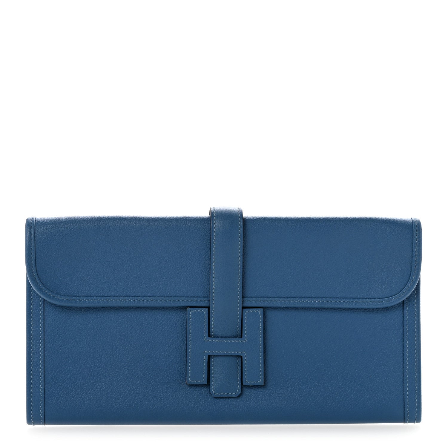 Hermes Evercolor Jige Elan 29 Clutch Blue Agate 1 of 11