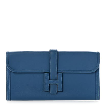 Hermes Evercolor Jige Elan 29 Clutch Blue Agate 1 of 11