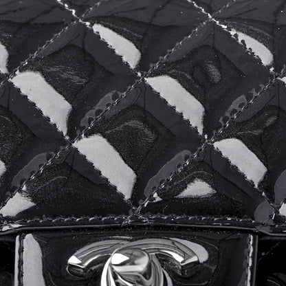 Chanel Patent Calfskin Sparkle Quilted Mini Square Flap Black 12 of 12
