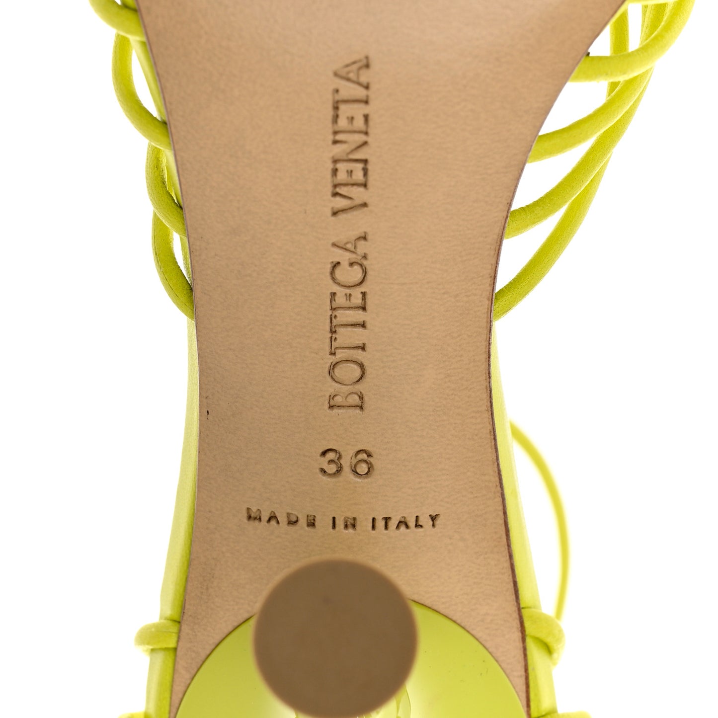 Nappa Dot Ankle Tie Sandals 36 Kiwi