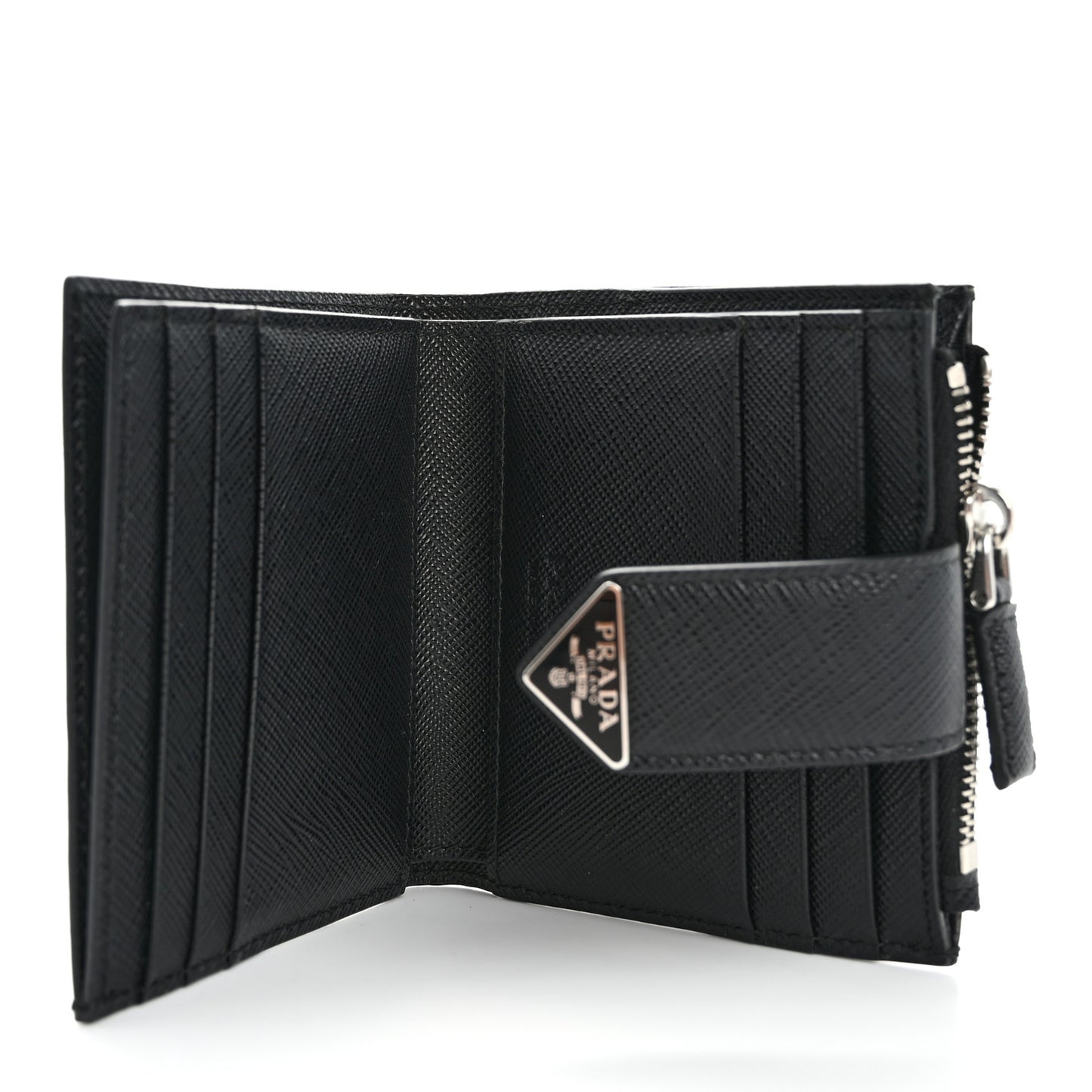 Saffiano Metal Coin Case Card Holder Black