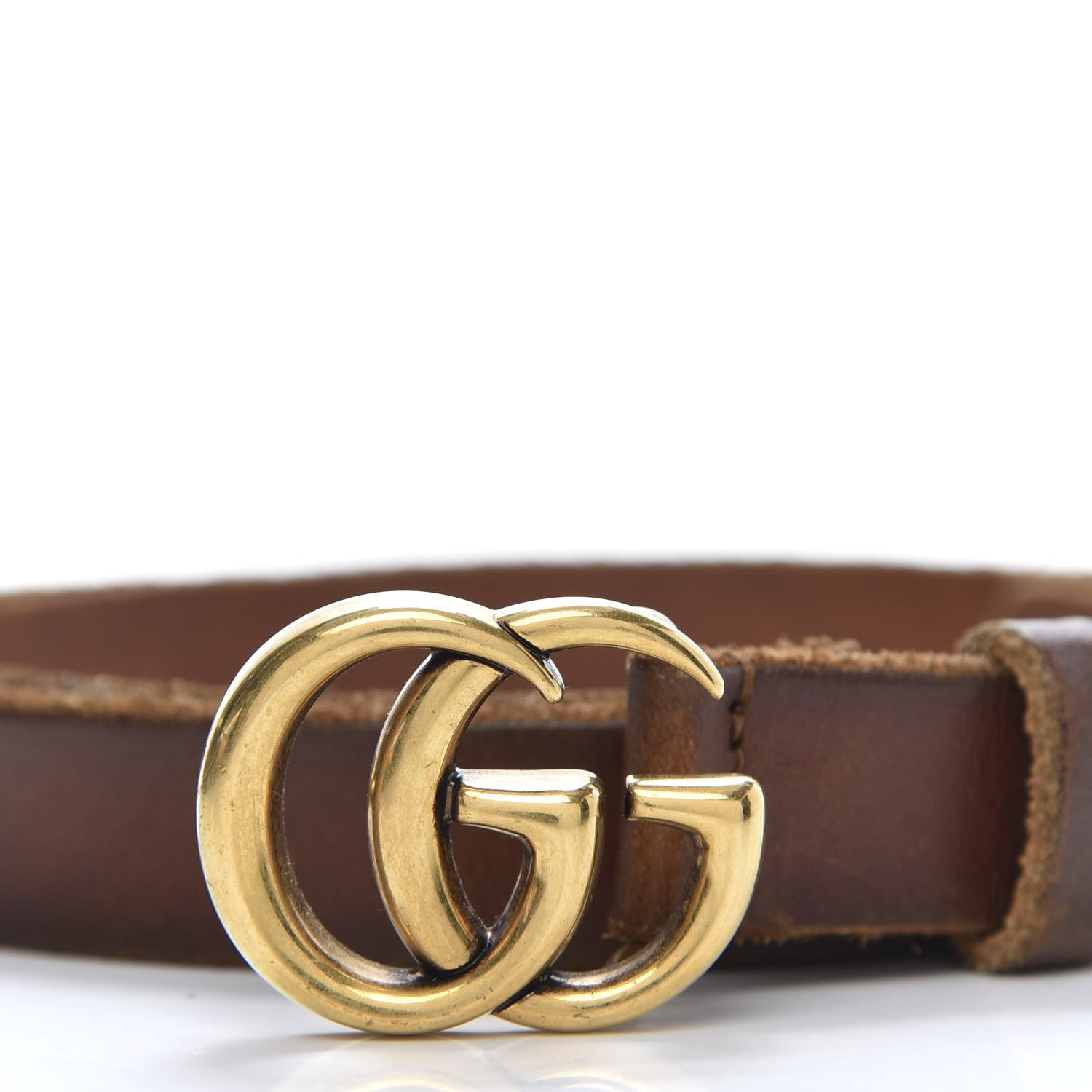 Gucci Faded Calfskin Double G 20mm Belt 80 32 Cuir 3 of 7