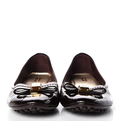 Louis Vuitton Patent Bow Flats 41 Bordeaux 2 of 10