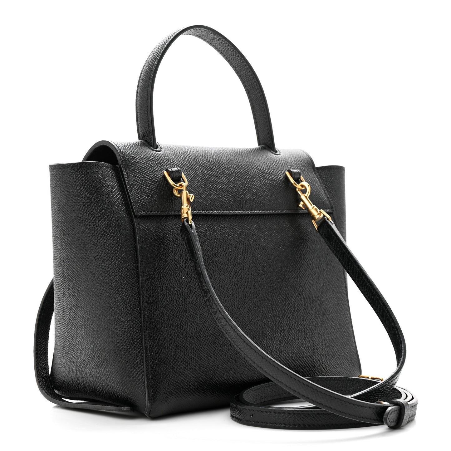 Grained Calfskin Nano Belt Bag Black