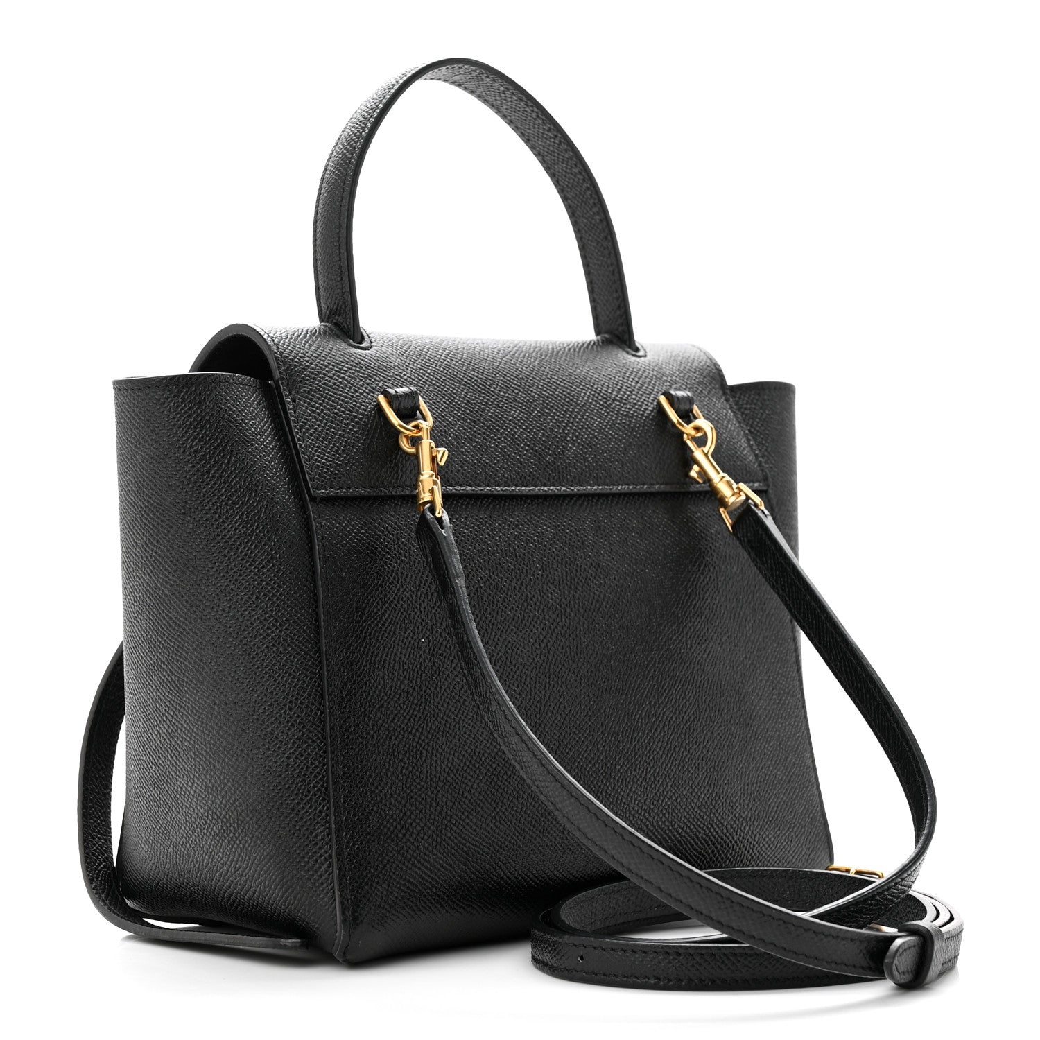 Celine Grained Calfskin Nano Belt Bag Black 3 of 10