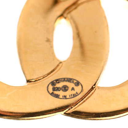 Chanel Metal CC Paris Button Stud Earrings Gold 4 of 4
