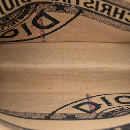 Christian Dior Canvas Jute Embroidered Medium Book Tote Black Beige 5 of 14