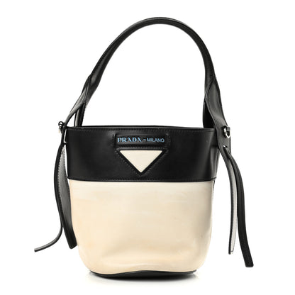 Prada City Calf Ouverture Bucket Bag Talco Black 1 of 11