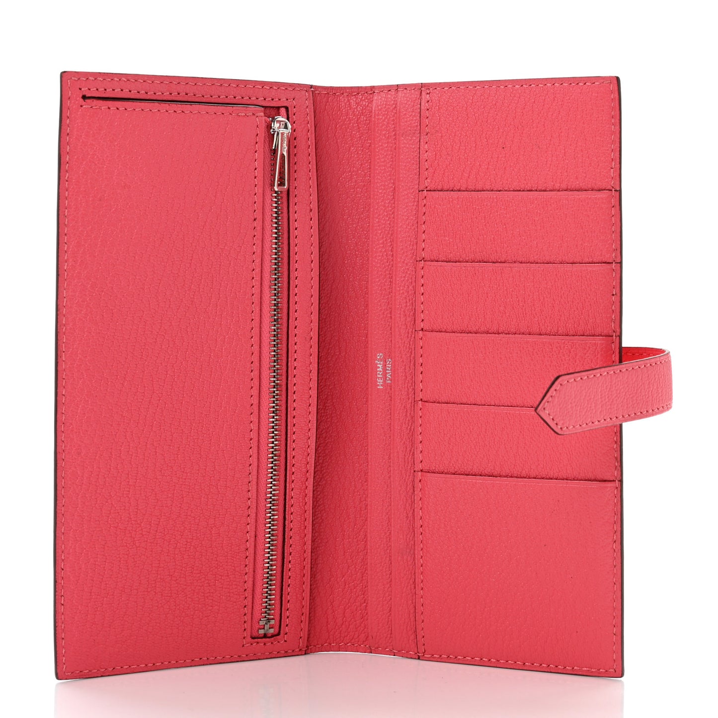 Chevre Mysore Bearn Gusset Wallet Rose Lipstick