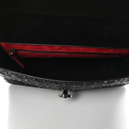 Valentino Garavani Craquele Nappa Large Rockstud Spike Shoulder Bag Black 4 of 4