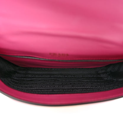 Prada City Calf Cahier Belt Bag Fuxia Black 5 of 10