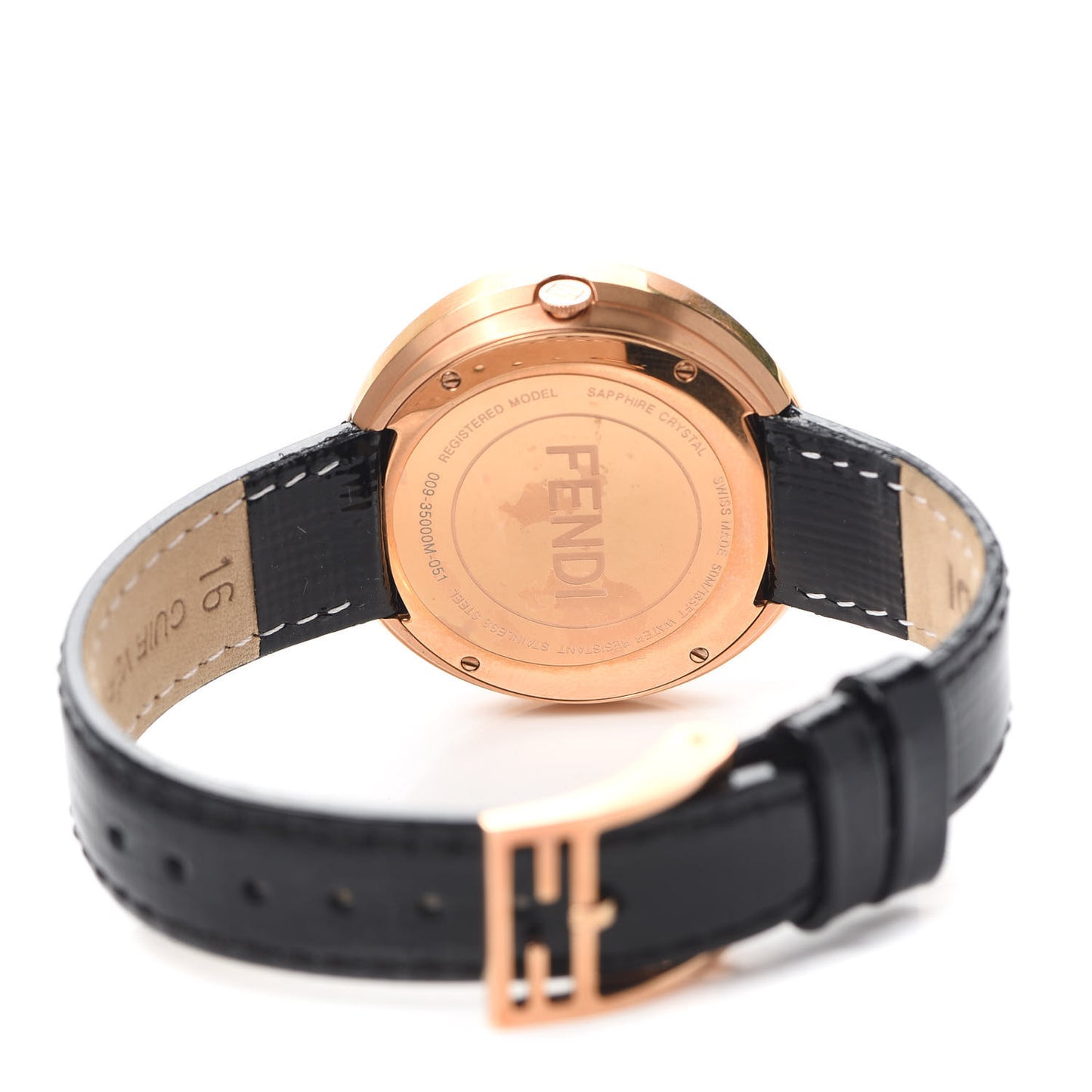 Stainless Steel Calfskin Diamond Bezel 36mm My Way Quartz Watch