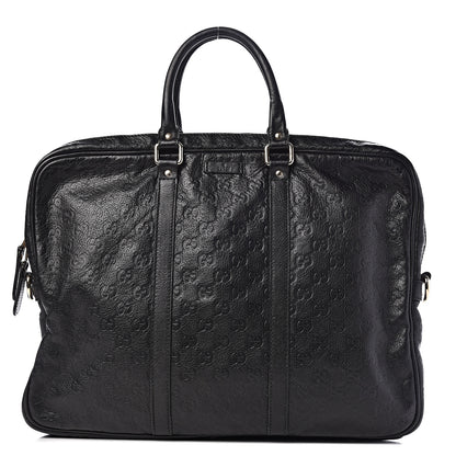 Gucci Guccissima Medium Briefcase Black 1 of 10