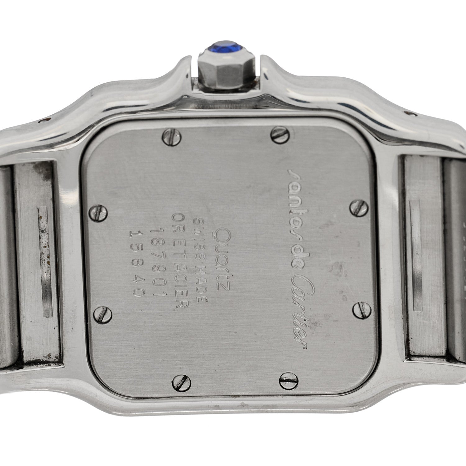 Cartier Stainless Steel 18K Yellow Gold 29mm Santos De Cartier Galbee Quartz Watch 4 of 4