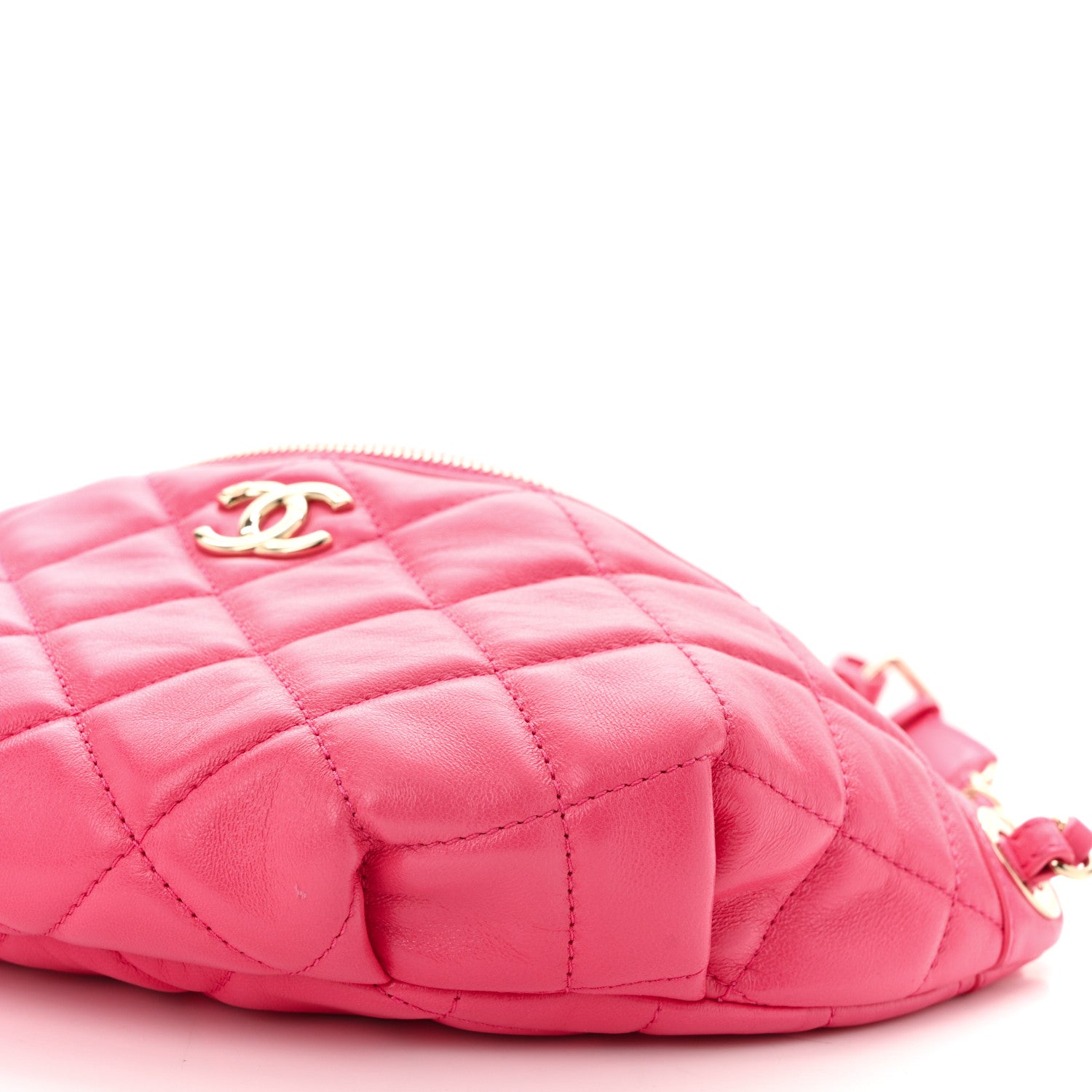 Chanel Lambskin Quilted Waist Bag Fanny Pack Pink 10 of 10