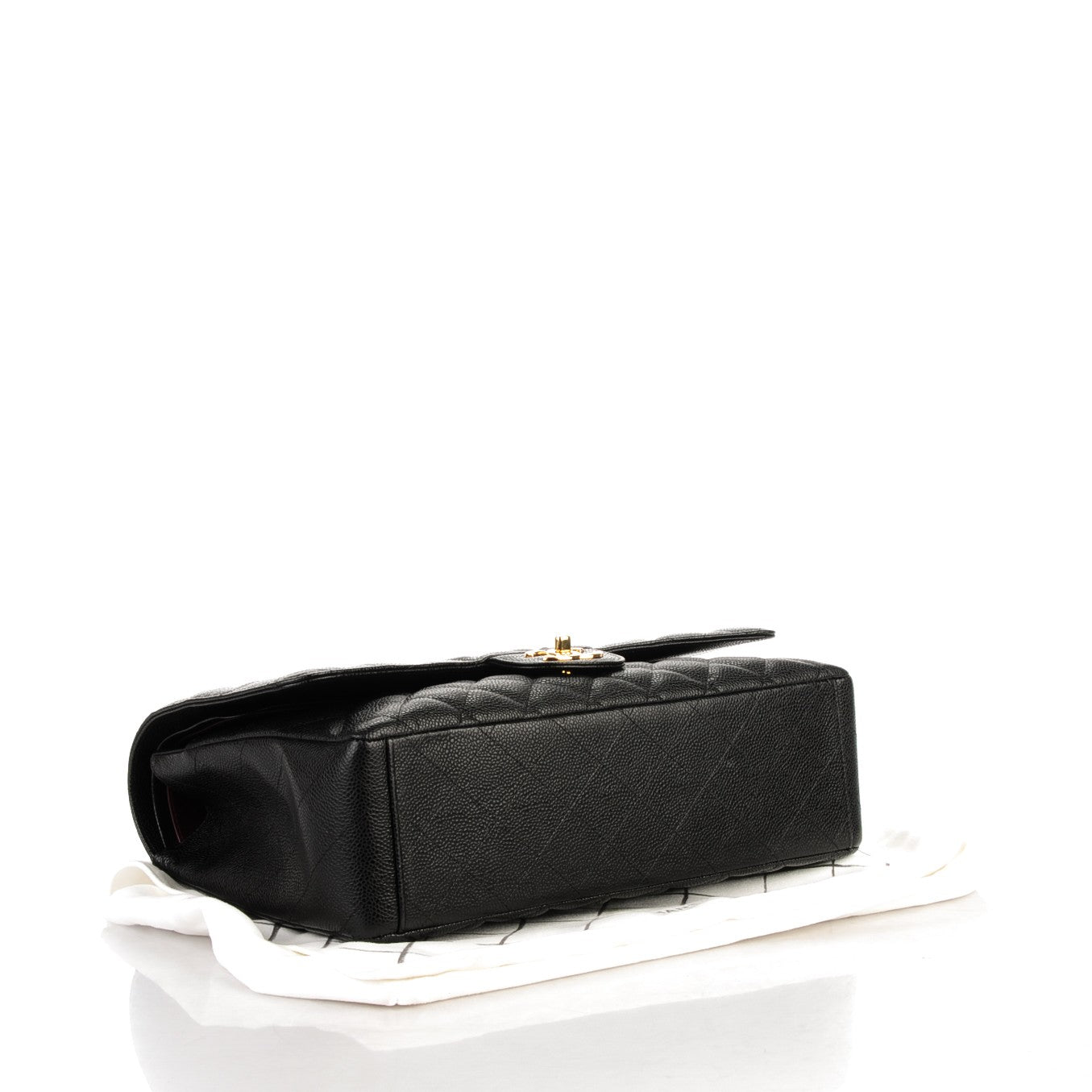 Caviar Quilted Maxi Double Flap Black