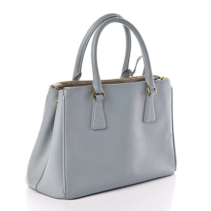Prada Saffiano Small Galleria Double Zip Tote Lago 3 of 16