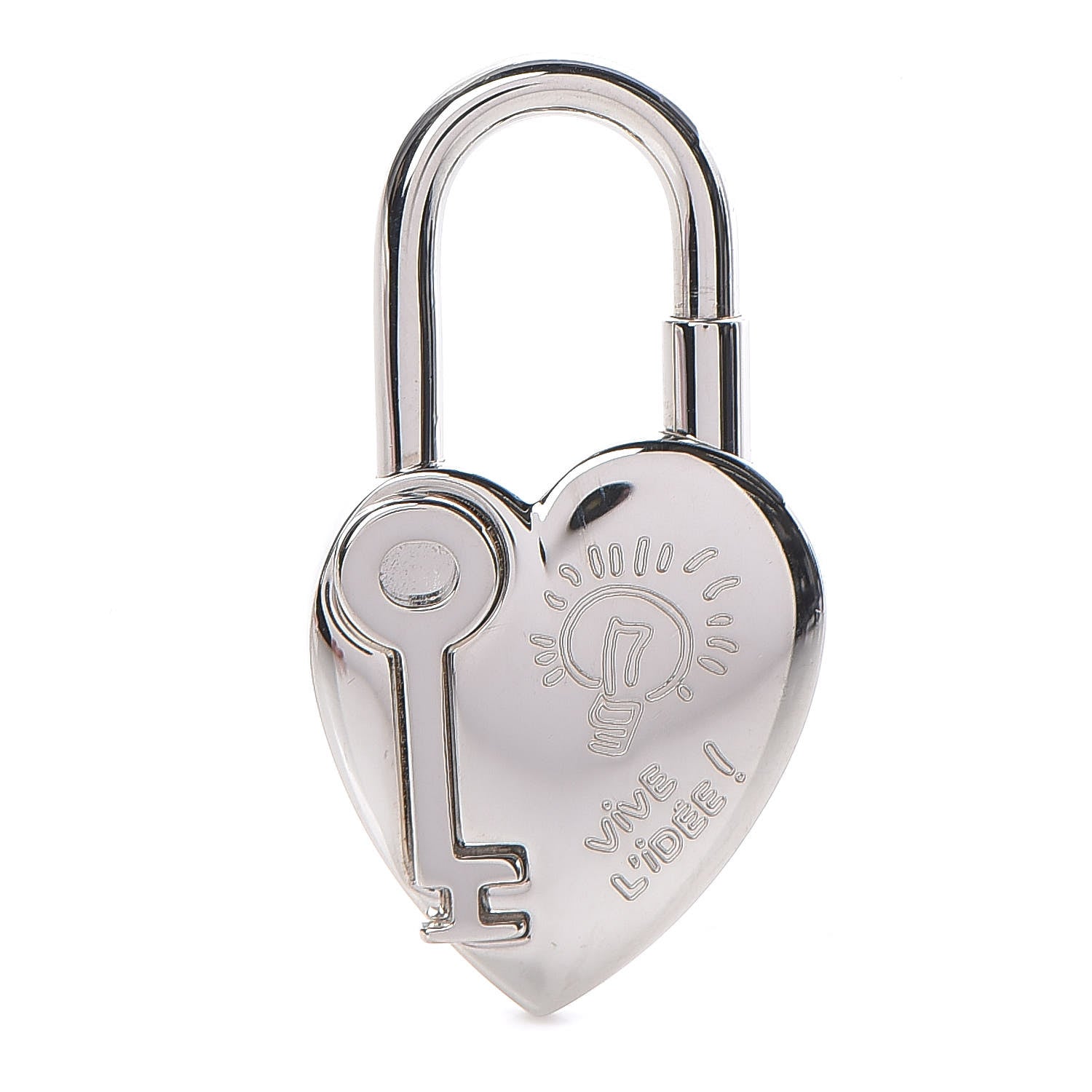 Hermes Palladium Annee De La Fantaisie Heart Cadena Lock 1 of 4