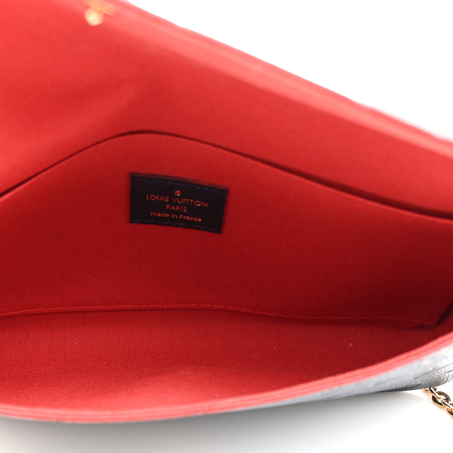 Louis Vuitton Empreinte Pochette Felicie Chain Wallet Marine Rouge 6 of 11