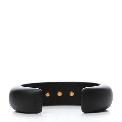 Hermes Pearwood Medor Fine Cuff Bracelet M Black 3 of 6